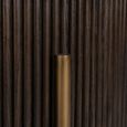 Luxor Brushed Brass Ribbed Small Round Coffee Table