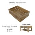 Opus Coffee Table - 2 Drawer - Oak