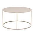 Seaford Coffee Table - Round - Grey Melamine