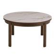 Southampton Coffee Table - Round - Ceramic Top - Dark Oak
