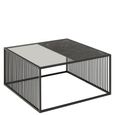 Strington Coffee Table - Square - Black Marble and Glass