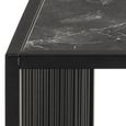 Strington Coffee Table - Square - Black Marble and Glass