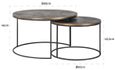 Tulum Brushed Gold 2 Tier Round Coffee Tables