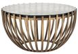 Volante Glass and Gold Round Coffee Table