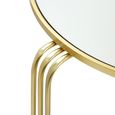 Yuan Coffee Table - Round - Mirrored and Gold Metal