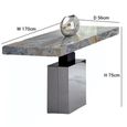 Athena Console Table - Marble with Stainless Steel Base - Variation Available