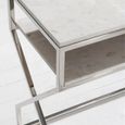 Clearance - Crossroad White Marble Top Rectangle Console Table with Chrome Frame thumbnail 4