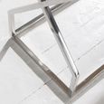 Clearance - Crossroad White Marble Top Rectangle Console Table with Chrome Frame thumbnail 5