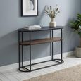 Buxton Console Table - Oval - Grey Marble