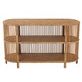 Exo Curved Console Sideboard - Oval - Natural Rattan Bamboo Wood