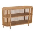 Exo Curved Console Sideboard - Oval - Natural Rattan Bamboo Wood