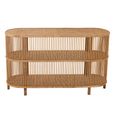Exo Curved Console Sideboard - Oval - Natural Rattan Bamboo Wood