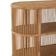 Exo Curved Console Sideboard - Oval - Natural Rattan Bamboo Wood