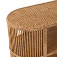 Exo Curved Console Sideboard - Oval - Natural Rattan Bamboo Wood