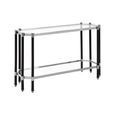 Allessi Console Table - Clear Glass and Chrome - Oval
