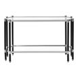 Allessi Console Table - Clear Glass and Chrome - Oval