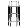 Allessi Console Table - Clear Glass and Chrome - Oval