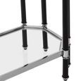 Allessi Console Table - Clear Glass and Chrome - Oval