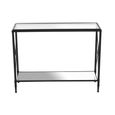 Axis Console Table - Clear Glass with Black Metal
