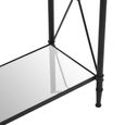 Axis Console Table - Clear Glass with Black Metal