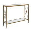 Axis Console Table - Clear Glass with Gold Metal