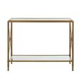 Axis Console Table - Clear Glass with Gold Metal
