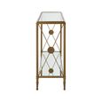 Axis Console Table - Clear Glass with Gold Metal