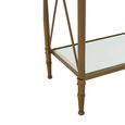 Axis Console Table - Clear Glass with Gold Metal