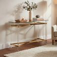 Clarence Console Table - Clear Glass with Gold Metal