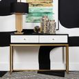 Dumas Console Table - 2 Drawer - Black and White