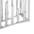 Eliza Console Table - Black Glass and Silver Metal