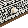 Fusion Console Table - 2 Drawer - Black Bone Inlay