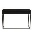 Fusion Console Table - 2 Drawer - Black and White Bone Inlay