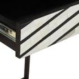Fusion Console Table - 2 Drawer - Black and White Bone Inlay