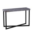 Fusion Console Table - Shell Crackle Mosaic with Black Metal