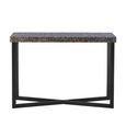 Fusion Console Table - Shell Crackle Mosaic with Black Metal