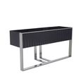 Genoa Console Table - Fluted - Grey