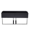 Genoa Console Table - Fluted - Grey