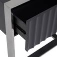 Genoa Console Table - Fluted - Grey