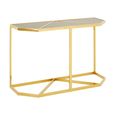 Horizon Console Table - Black Glass with Gold Metal