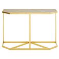 Horizon Console Table - Black Glass with Gold Metal