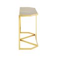 Horizon Console Table - Black Glass with Gold Metal