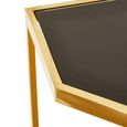 Horizon Console Table - Black Glass with Gold Metal