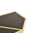 Horizon Console Table - Black Glass with Gold Metal