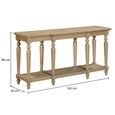 Chateau Console Table - 165cm - Natural - Rustic Pine