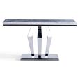Dolce Console Table - Grey Marble & Chrome