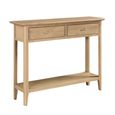 Cotswold Oak Console Table - 2 Drawer - Natural