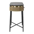 Ironville Brass Ribbed 2 Drawer Curved Console Table
