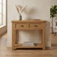 Dorchester Console Table - 2 Drawer - Rustic Oak