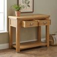 Dorchester Console Table - 2 Drawer - Rustic Oak